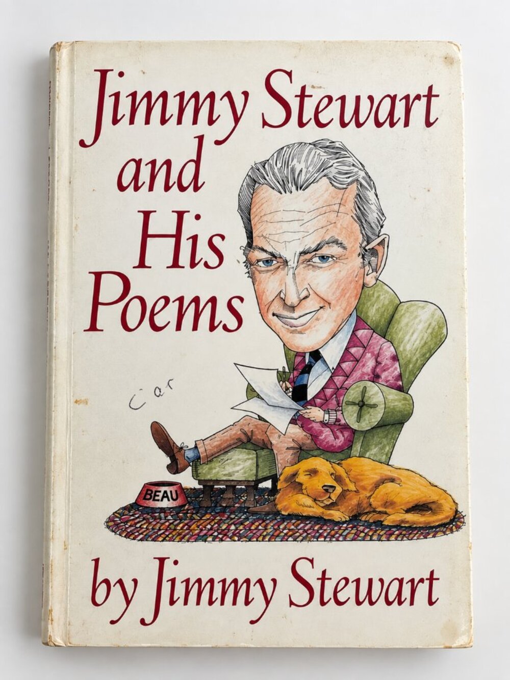 Vintage 1989 Jimmy Stewart and His Poems Hardcover Book Crown